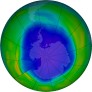 Antarctic ozone map for 2022-09-16
